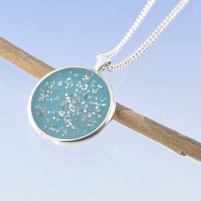 Cremation Ashes Necklace - Round Pendant Bead by Chris Parry Jewellery