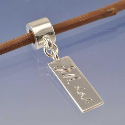Handwriting Charm - Signature Bead by Chris Parry Jewellery