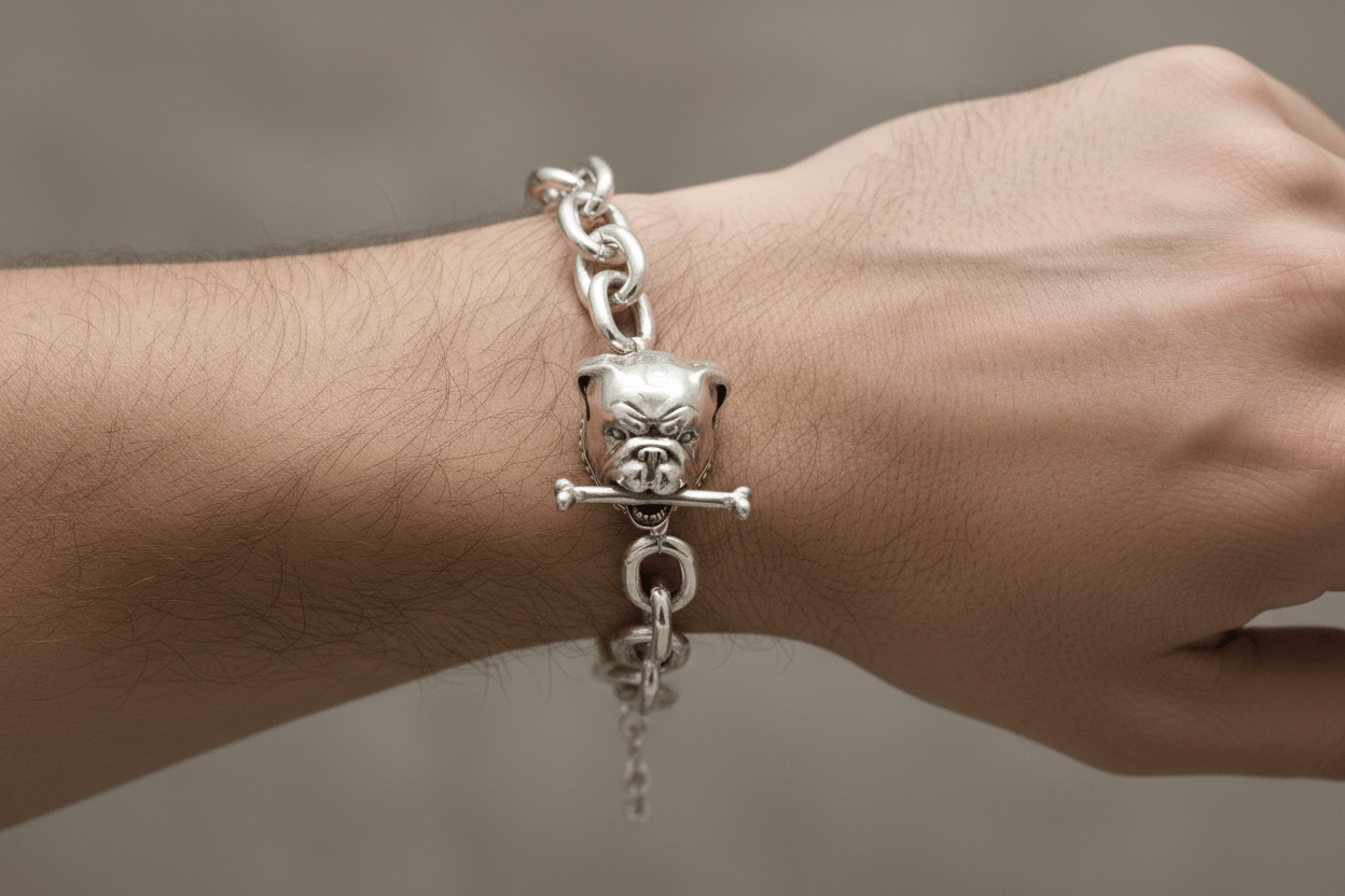 Cremation Ash Bracelet | Dog & Bone Bracelet by Chris Parry Jewellery