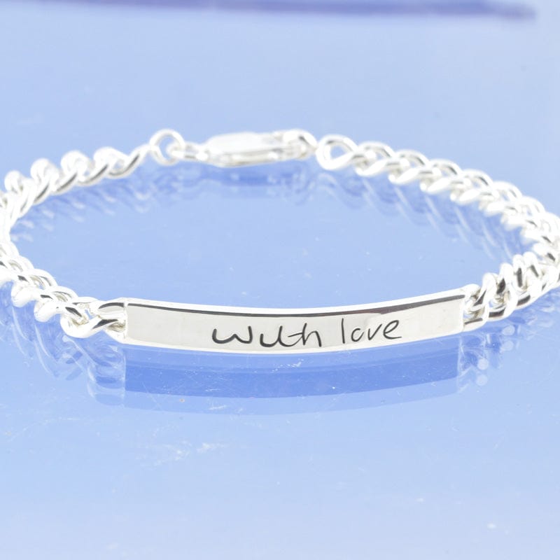 Cremation Ash Bracelet with Handwriting. Bracelet by Chris Parry Jewellery