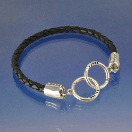 Personalised Leather Bracelet Bracelet by Chris Parry Jewellery