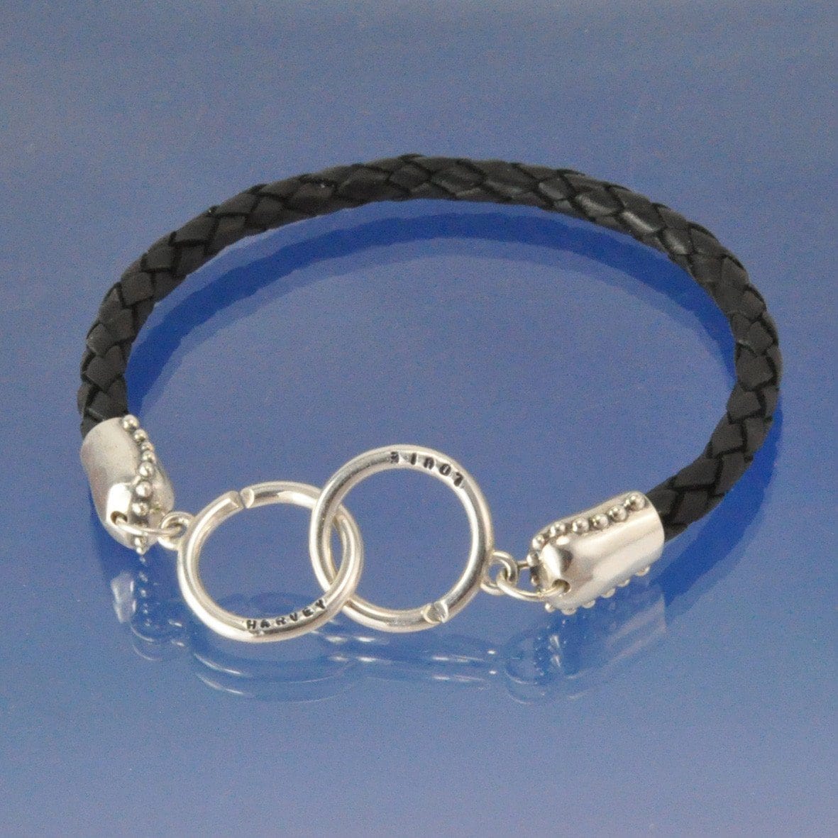 Personalised Leather Bracelet Bracelet by Chris Parry Jewellery