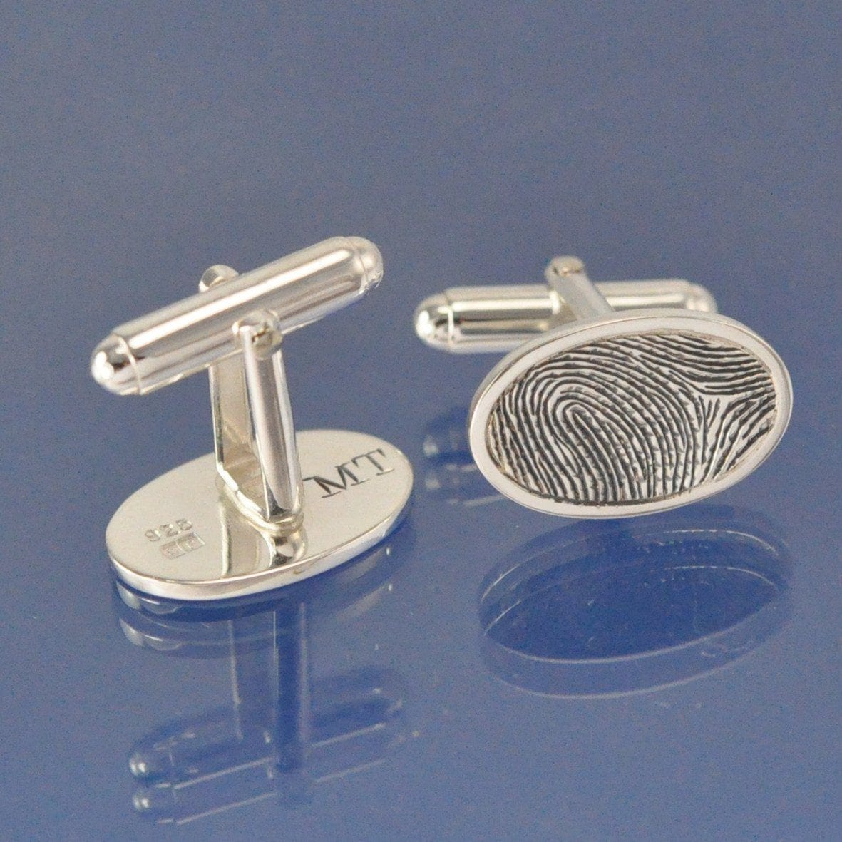 Fingerprint Cufflinks - Oval Cufflinks by Chris Parry Jewellery