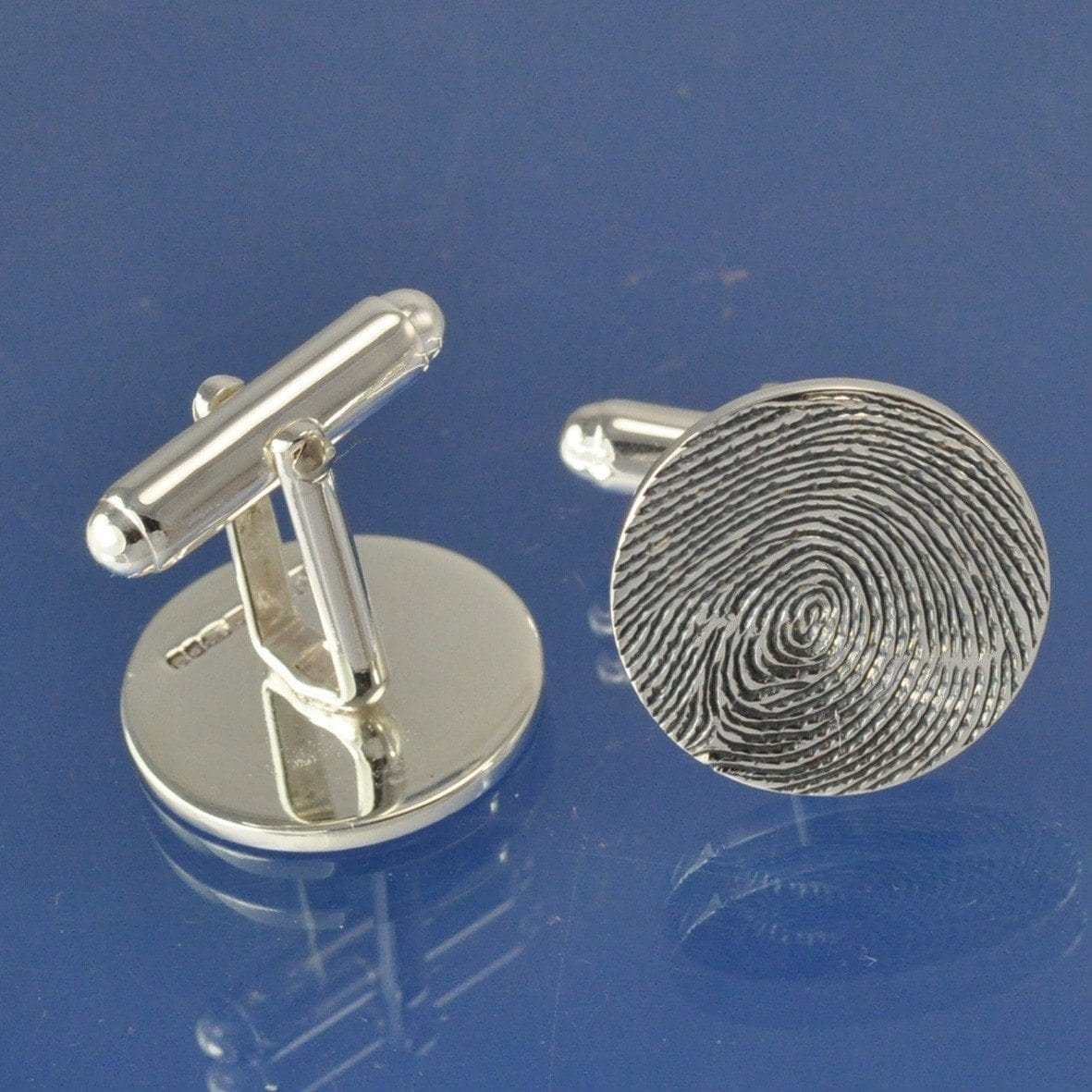 Fingerprint Cufflinks - Round Cufflinks by Chris Parry Jewellery