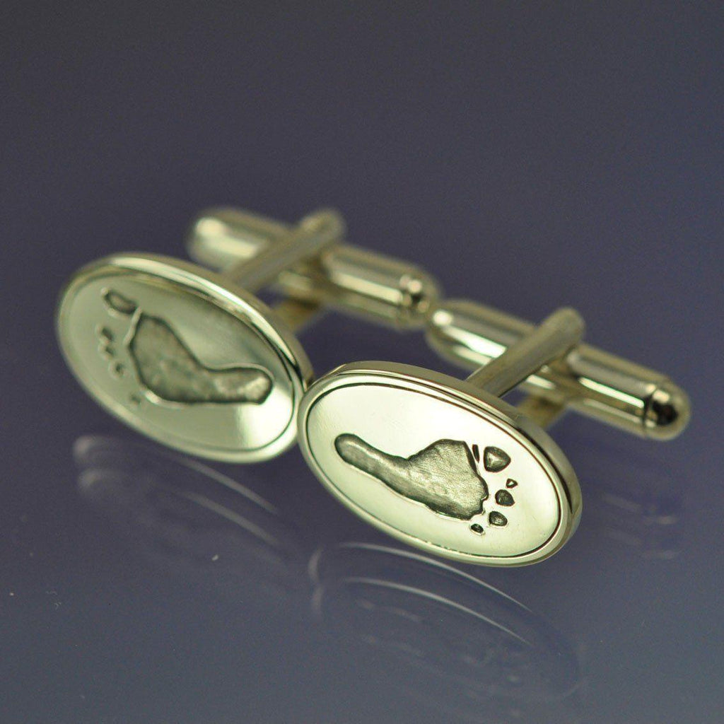 Hand Print Foot Print Cufflinks Cufflinks by Chris Parry Jewellery