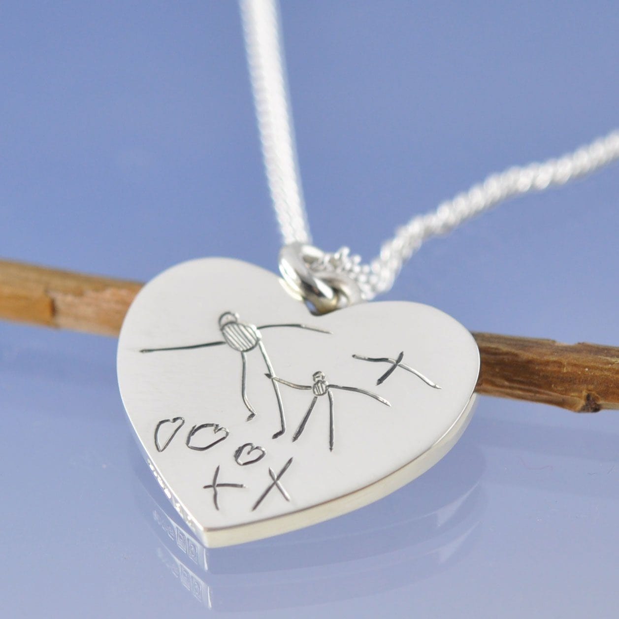 Hand Writing Pendant Cufflinks by Chris Parry Jewellery