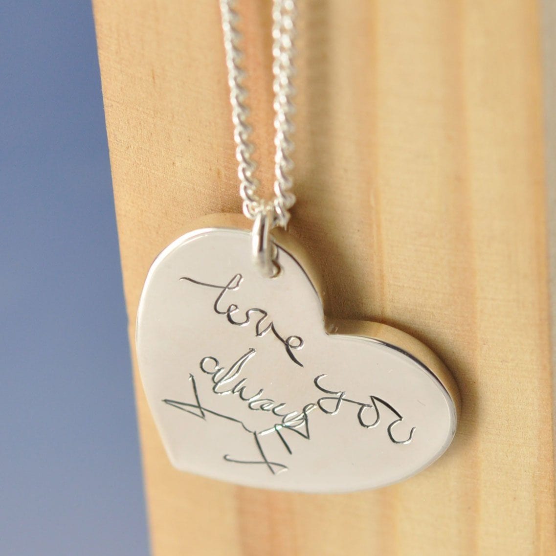 Necklace with on sale someone's handwriting