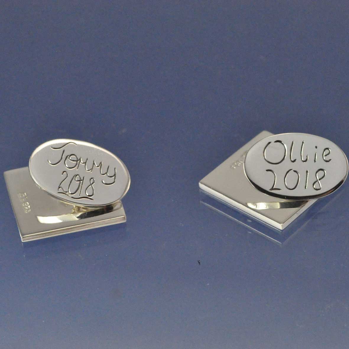 Kids Drawing Cufflinks With Chain Cufflinks by Chris Parry Jewellery