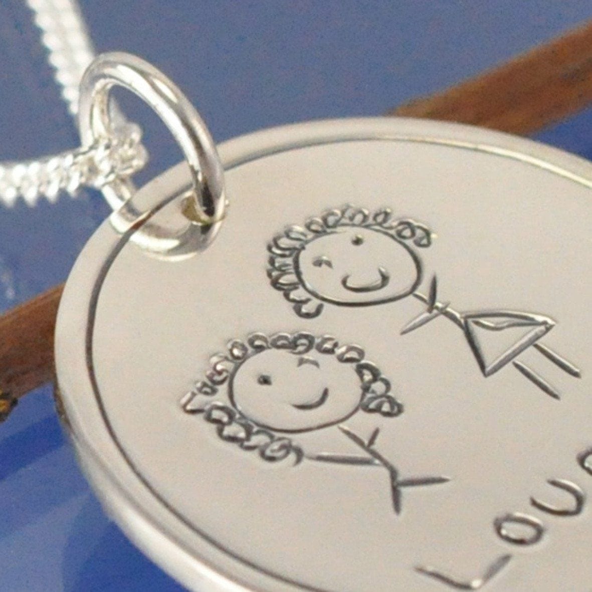 Kids Drawing Pendant Cufflinks by Chris Parry Jewellery