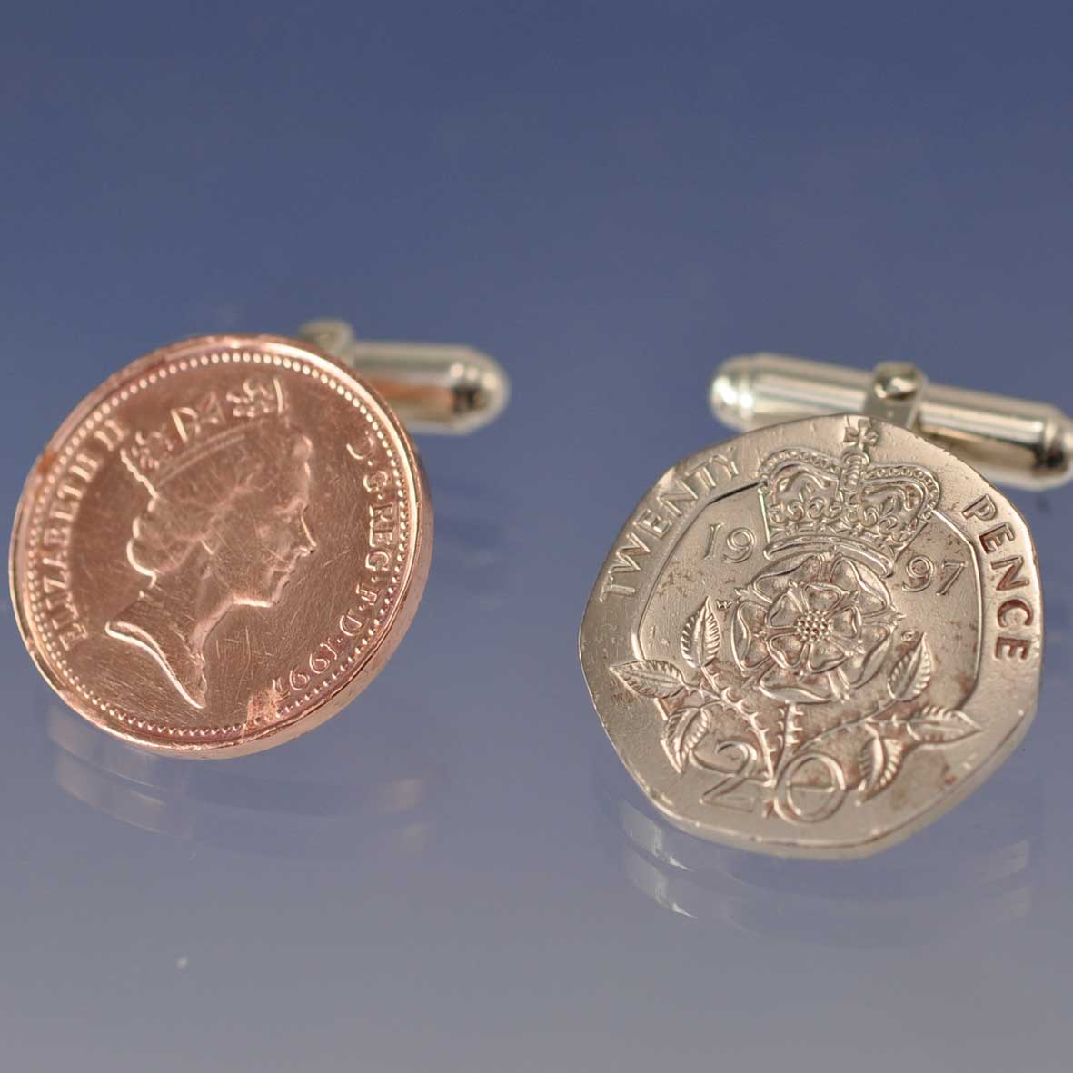 Your Coins Made into Cufflinks Cufflinks by Chris Parry Jewellery