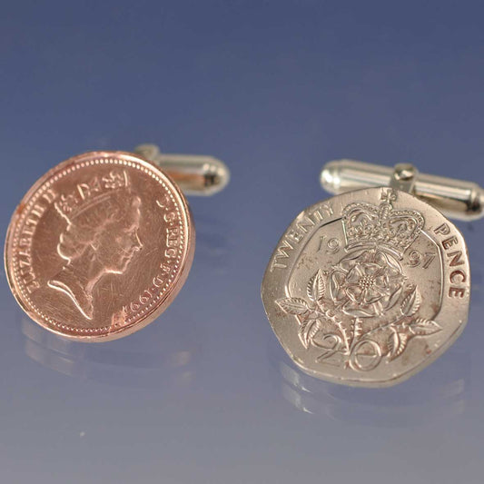 Your Special Date Coins into Cufflinks Cufflinks by Chris Parry Jewellery