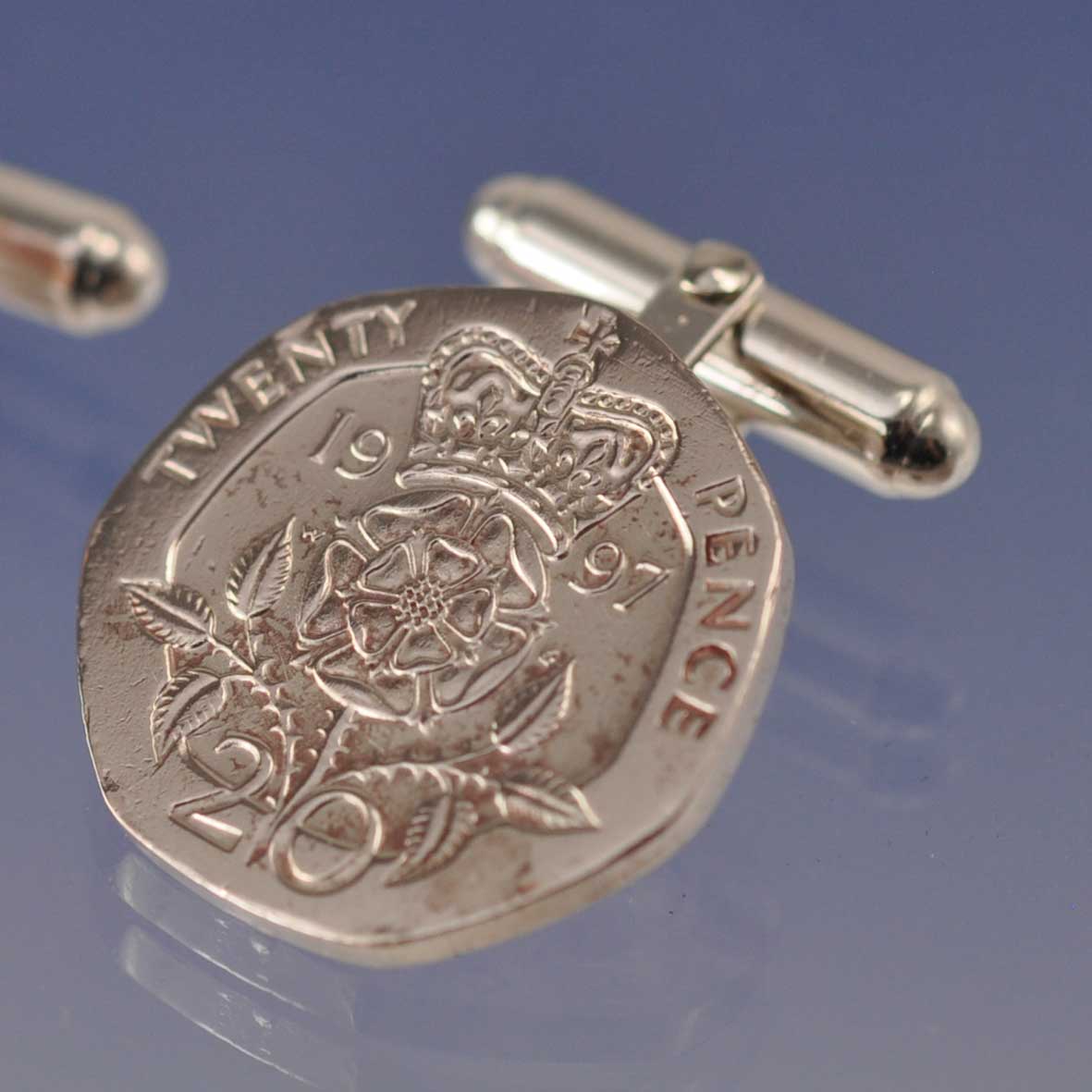 Your Special Date Coins into Cufflinks Cufflinks by Chris Parry Jewellery