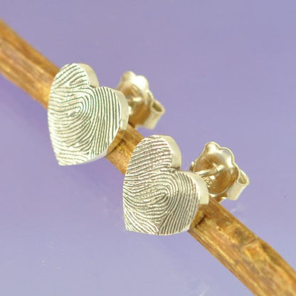 Fingerprint Heart Earrings Earring by Chris Parry Jewellery