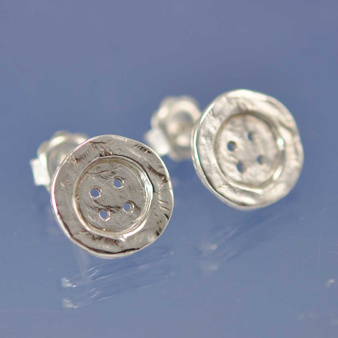 Shabby Chic Button Studs Earring by Chris Parry Jewellery