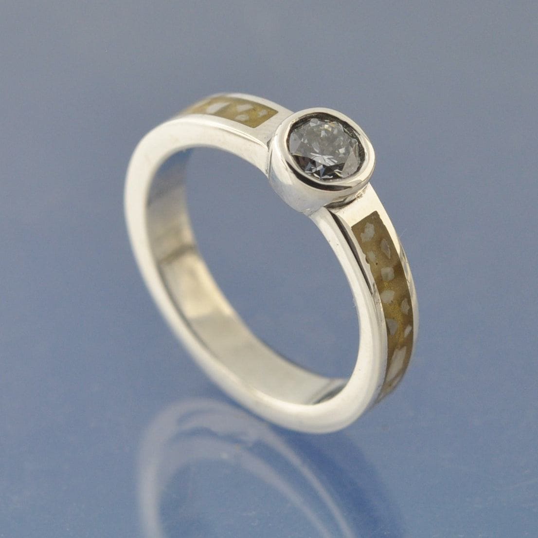 0.50ct Diamond Cremation Ash Ring - Barcelona Ring by Chris Parry Jewellery