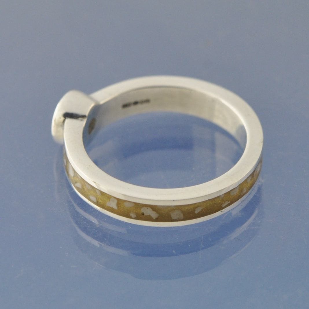 0.50ct Diamond Cremation Ash Ring - Barcelona Ring by Chris Parry Jewellery