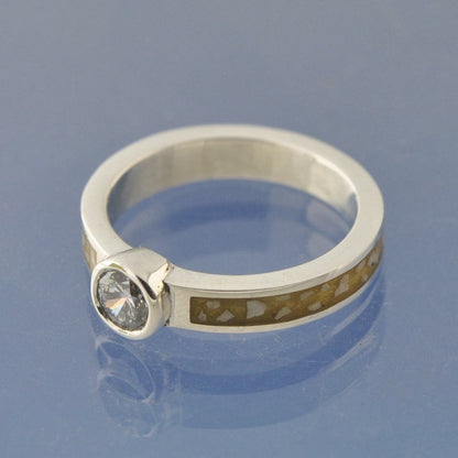 0.50ct Diamond Cremation Ash Ring - Barcelona Ring by Chris Parry Jewellery