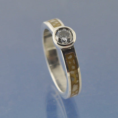 0.50ct Diamond Cremation Ash Ring - Barcelona Ring by Chris Parry Jewellery