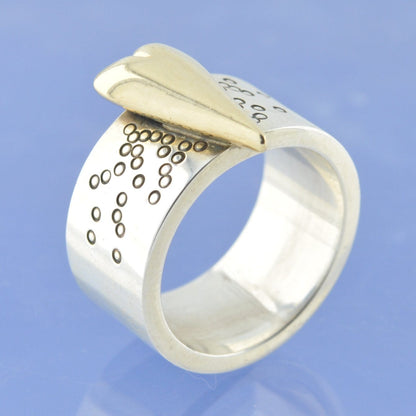 Large Effervescent Heart Cremation Ash Ring by Chris Parry Jewellery