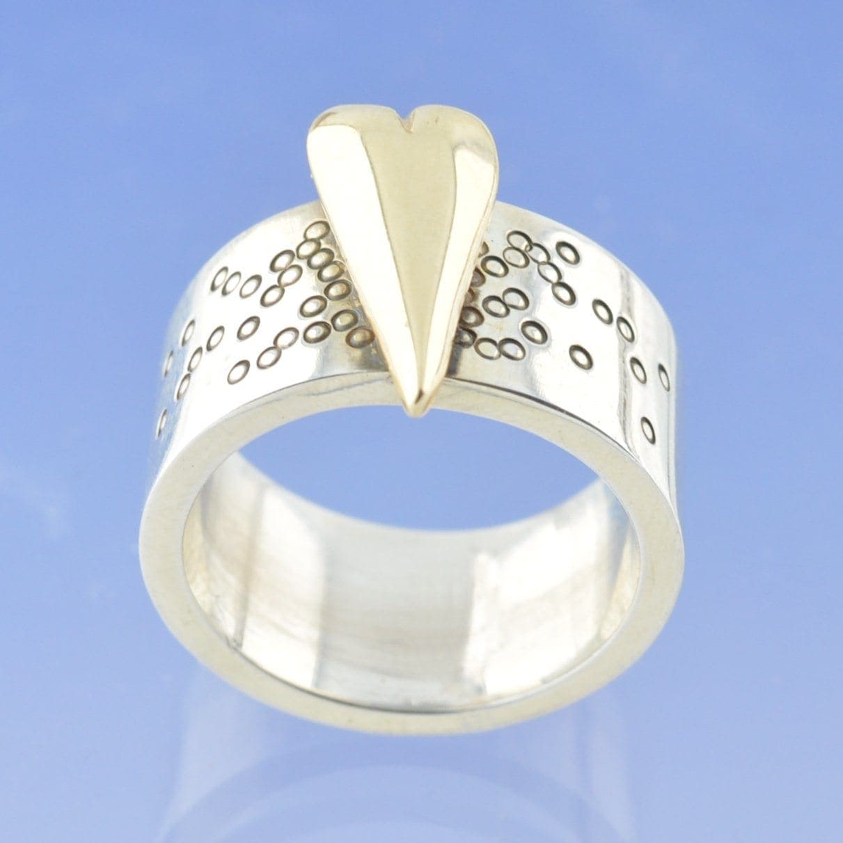 Large Effervescent Heart Cremation Ash Ring by Chris Parry Jewellery