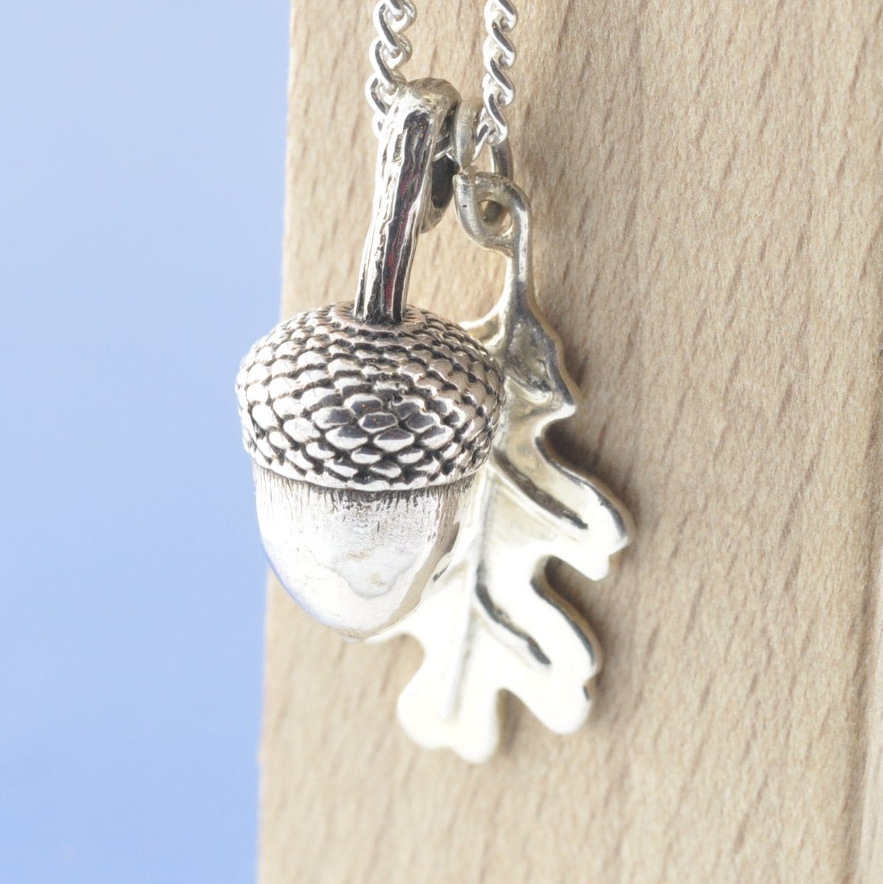 Cremation Ashes Necklace - Solid Acorn Pendant Pendant by Chris Parry Jewellery