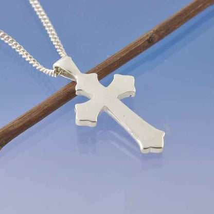 Ashes Necklace Cross - Fleur De Lis Pendant by Chris Parry Jewellery