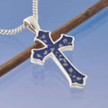 Ashes Necklace Cross - Fleur De Lis Pendant by Chris Parry Jewellery