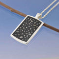 Ashes Necklace Dog Tag Pendant by Chris Parry Jewellery