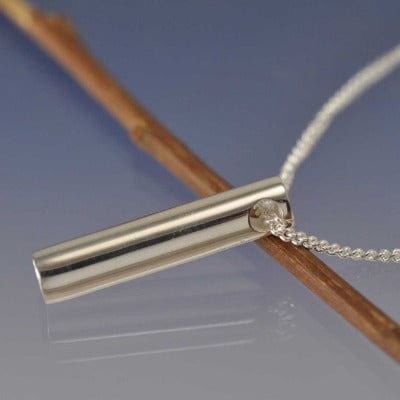 Cremated Ash Necklace -  Cylinder Pendant Pendant by Chris Parry Jewellery