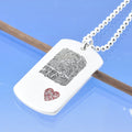 Cremated Ashes Dog Tag Necklace Pendant by Chris Parry Jewellery