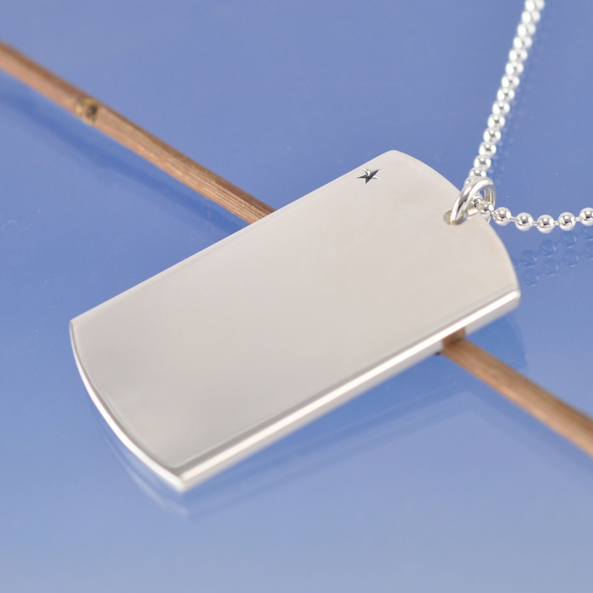 Cremated Ashes Dog Tag Necklace Pendant by Chris Parry Jewellery