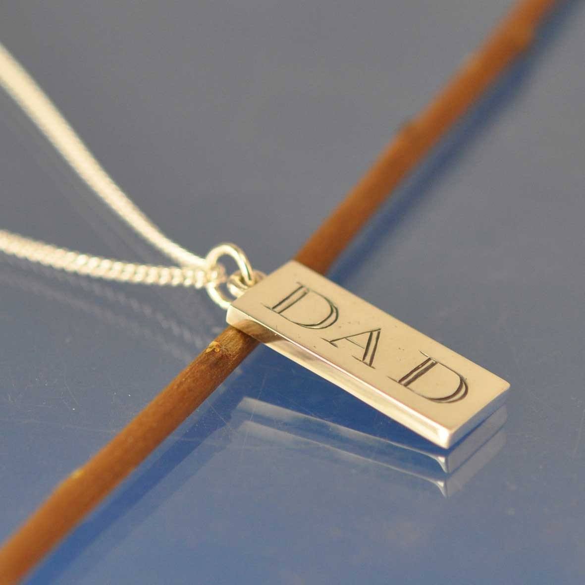 Cremated Ashes Necklace - Rectangular Drop Pendant by Chris Parry Jewellery
