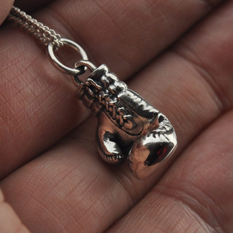 Cremation Ash Boxing Glove Necklace Pendant by Chris Parry Jewellery
