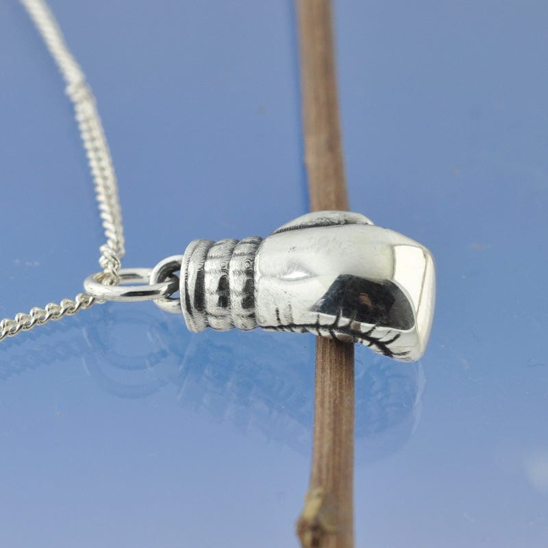 Cremation Ash Boxing Glove Necklace Pendant by Chris Parry Jewellery