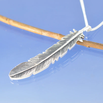 Cremation Ash Necklace - Angels Feather Pendant by Chris Parry Jewellery