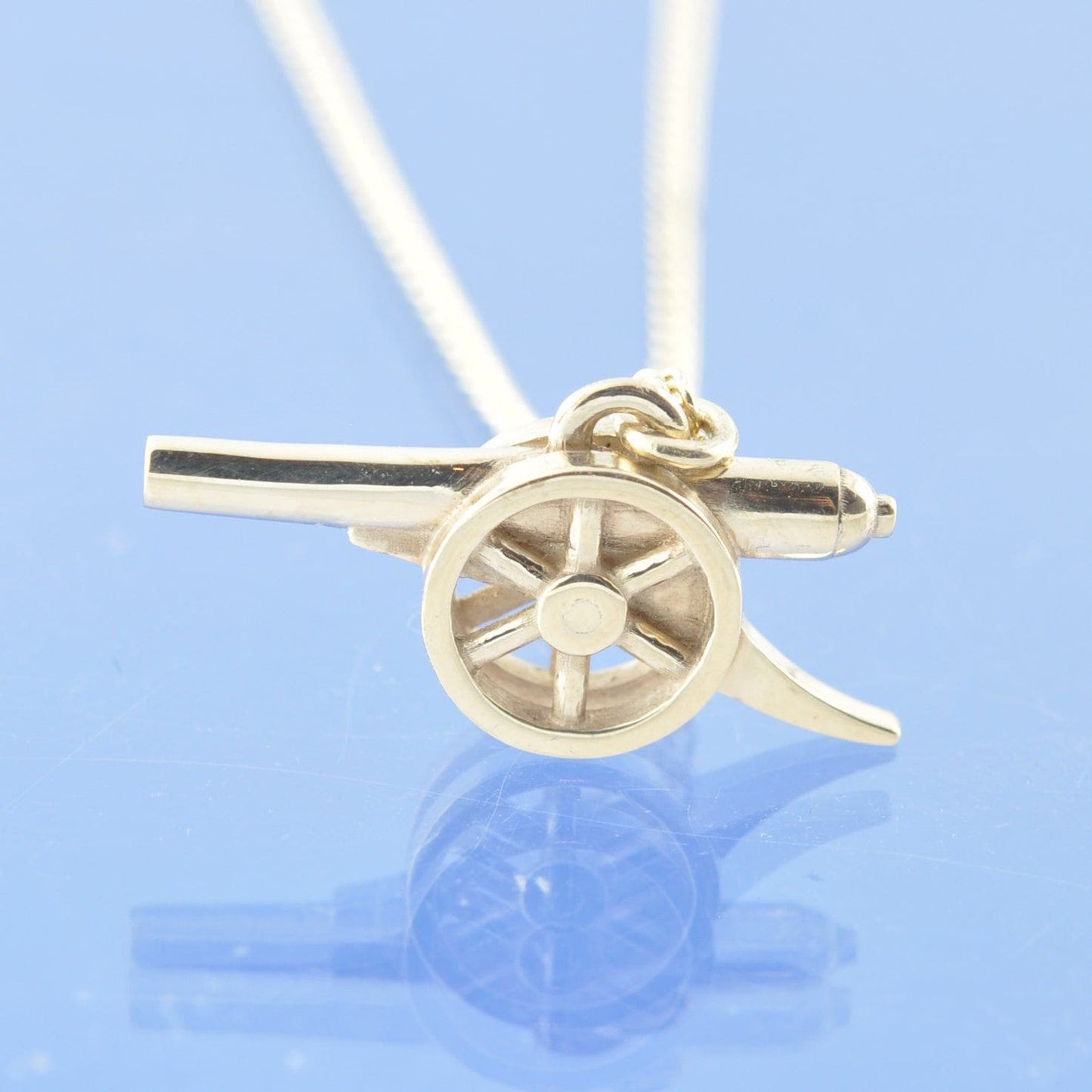 Cremation Ash Necklace - Arsenal Cannon Pendant by Chris Parry Jewellery