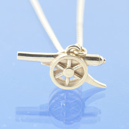 Cremation Ash Necklace - Arsenal Cannon Pendant by Chris Parry Jewellery