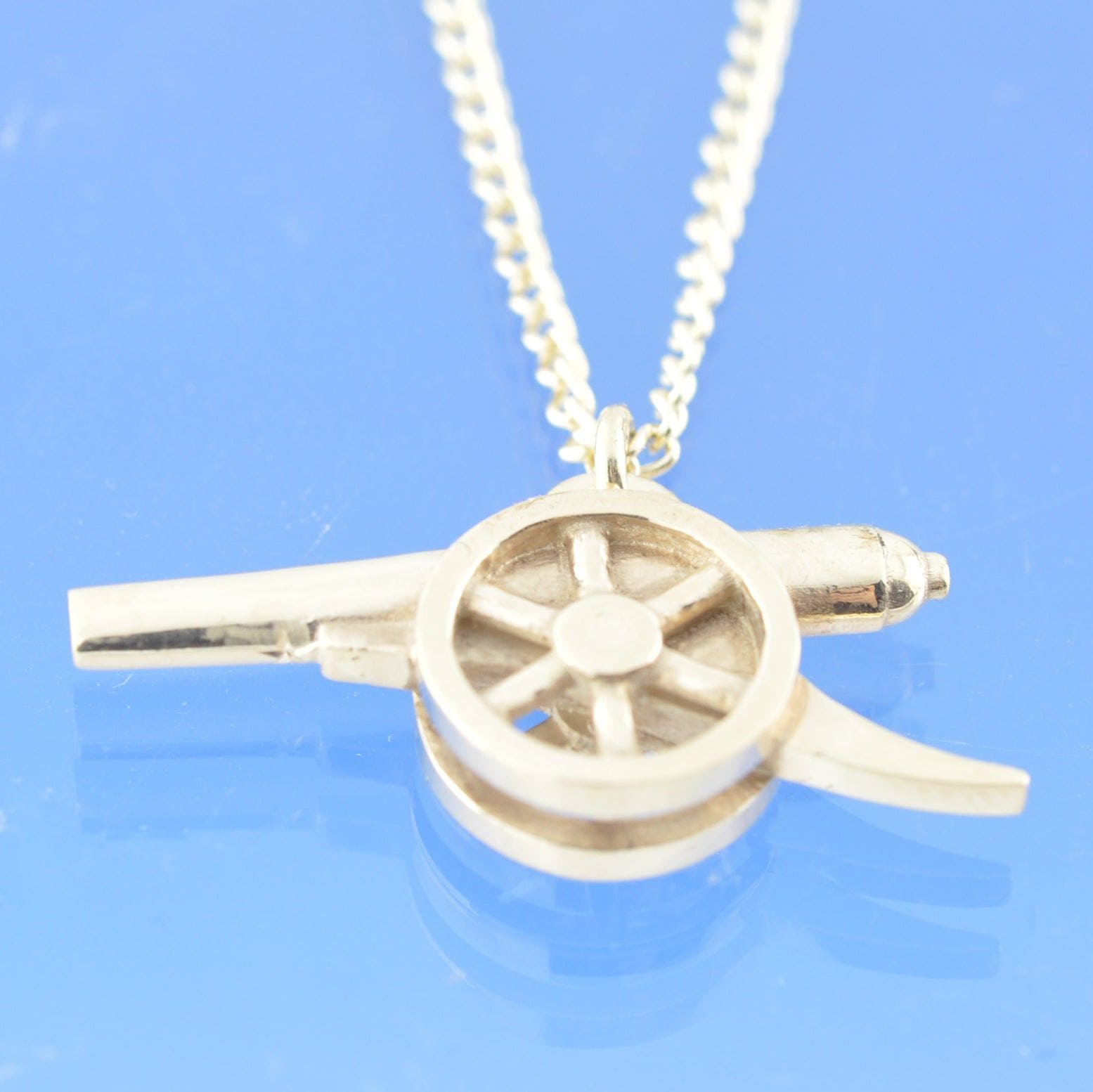 Cremation Ash Necklace - Arsenal Cannon Pendant by Chris Parry Jewellery