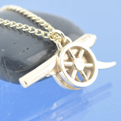 Cremation Ash Necklace - Arsenal Cannon Pendant by Chris Parry Jewellery