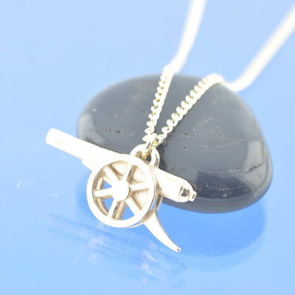 Cremation Ash Necklace - Arsenal Cannon Pendant by Chris Parry Jewellery