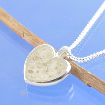 Cremation Ash Necklace - Love Heart  20mm Pendant by Chris Parry Jewellery