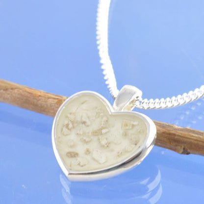 Cremation Ash Necklace - Love Heart  20mm Pendant by Chris Parry Jewellery