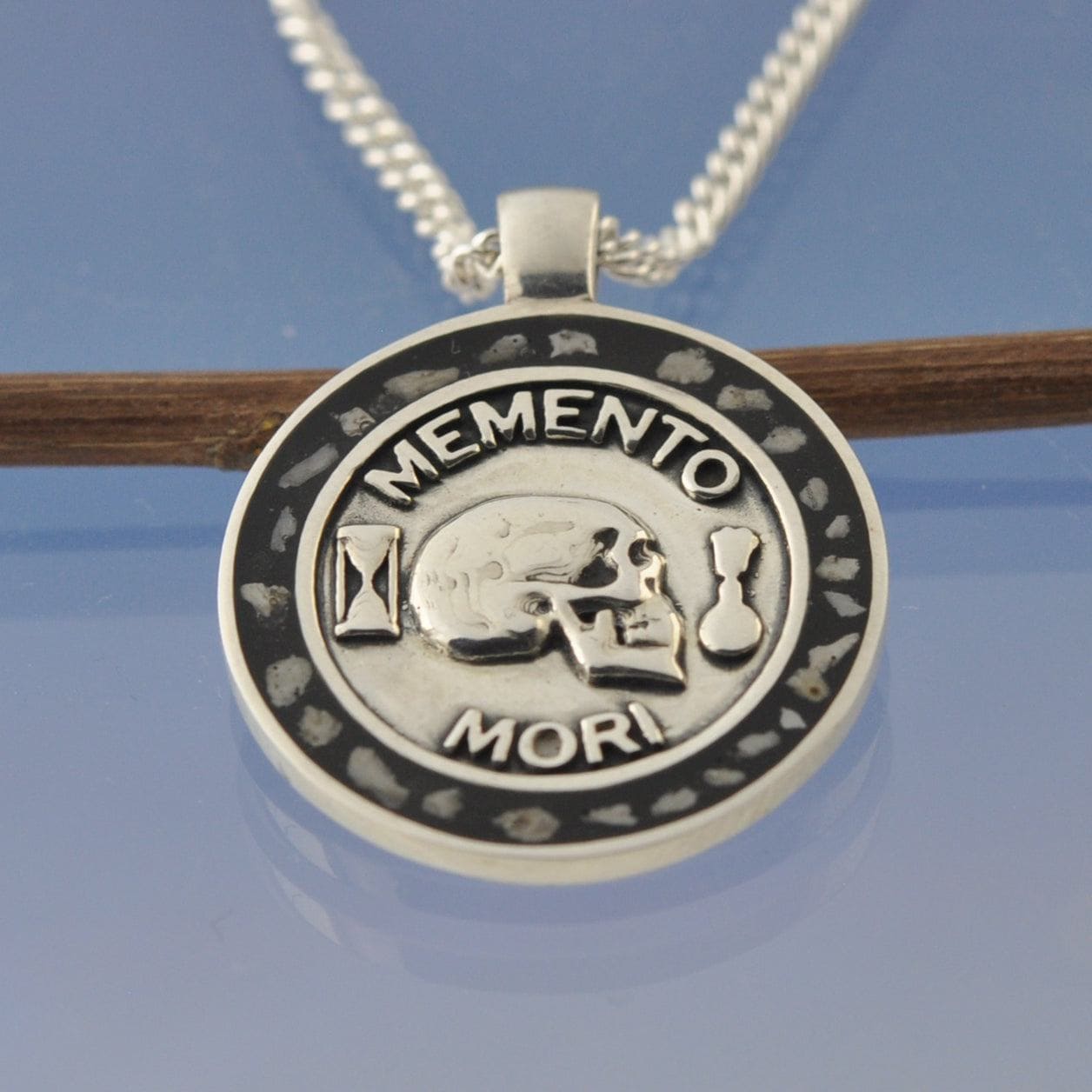 Cremation Ash Necklace - Memento Mori Pendant by Chris Parry Jewellery