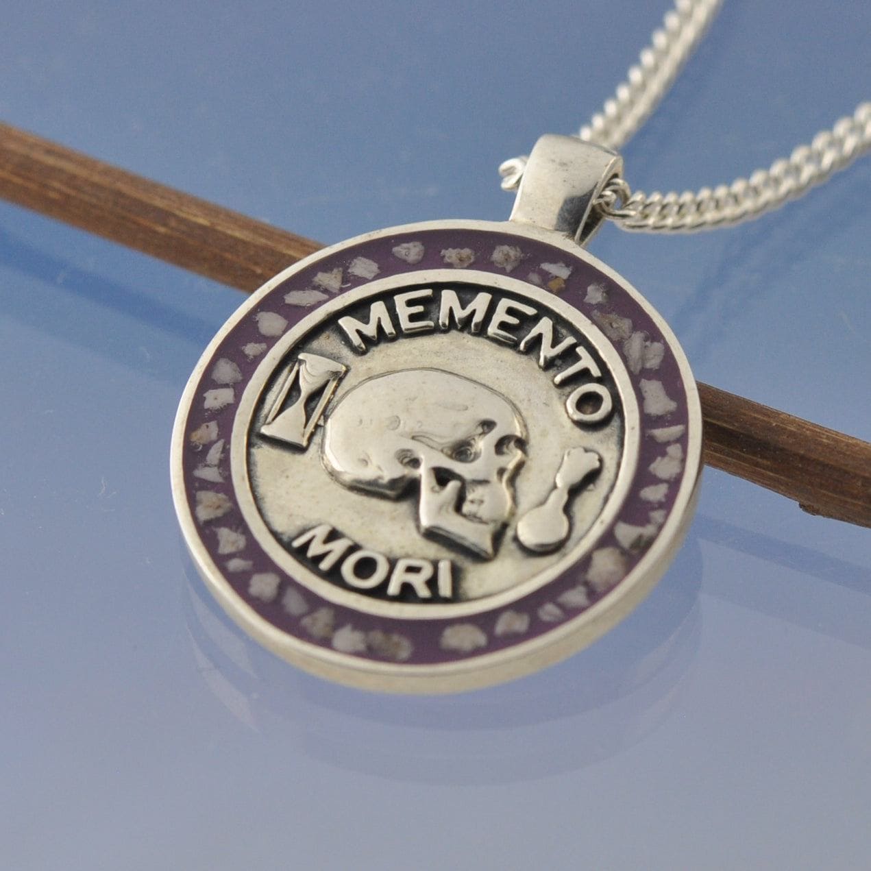 Cremation Ash Necklace - Memento Mori Pendant by Chris Parry Jewellery