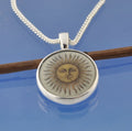 Cremation Ash Necklace - Vintage Sun Pendant by Chris Parry Jewellery