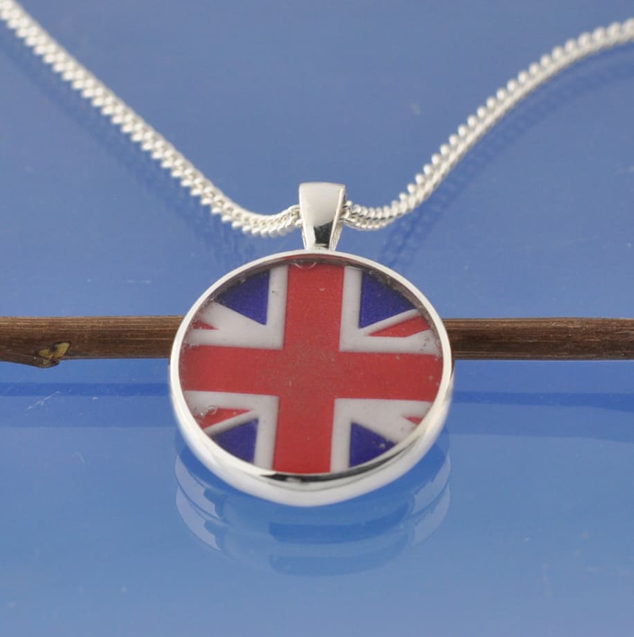 Cremation Ash Necklace - Your Flag Pendant by Chris Parry Jewellery