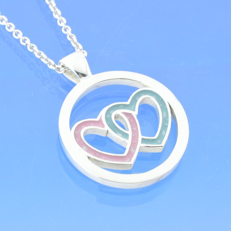 Cremation Ashes Necklace Entwined Double Heart Pendant – Chris