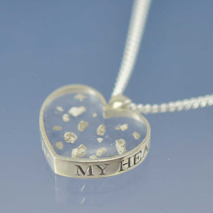 Cremation Ashes Necklace - Pendant 20mm Heart Shaped Pendant by Chris Parry Jewellery