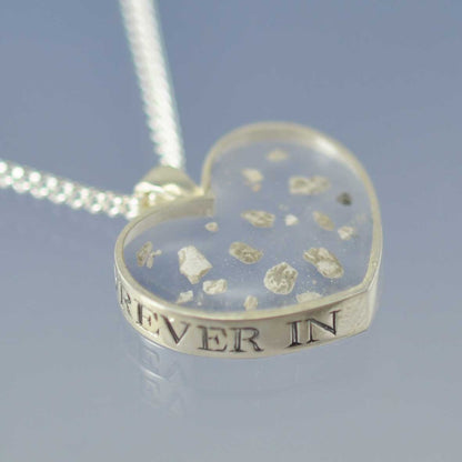 Cremation Ashes Necklace - Pendant 20mm Heart Shaped Pendant by Chris Parry Jewellery