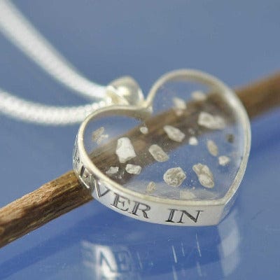 Cremation Ashes Necklace - Pendant 20mm Heart Shaped Pendant by Chris Parry Jewellery
